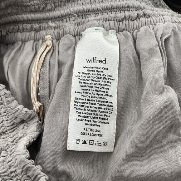 Wilfred Artizia XS La Boheme Gray Elastic Waist Pull On Wide Leg Crop Pants - Picture 8 of 13